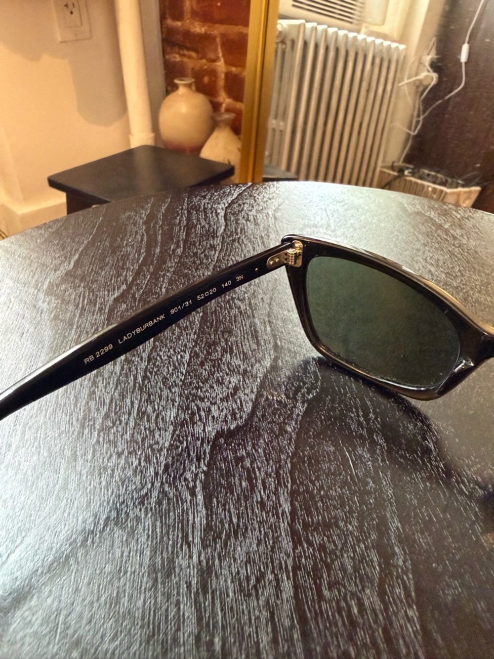 NWOT Ray-Ban Lady Burbank Glasses - Black with Green Lenses - Picture 13 of 14